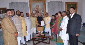 भाजपा प्रतिनिधि मण्डल ने  राज्यपाल से भेंट कर उन्हें ज्ञापन सौंपा
