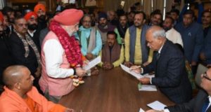 केंद्रीय मंत्री हरदीप सिंह पुरी ने  राज्यसभा  के लिए नामाकंन  किया