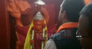 राहुल गांधी ने  हनुमान मंदिर में की पूजा अर्चना