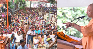 मुख्यमंत्री ने जनपद लखीमपुर खीरी के ग्राम लाहौरी नगर में चैपाल लगायी