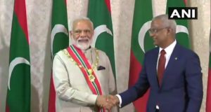 PM मोदी ,मालदीव के सर्वोच्च सम्मान से सम्मानित हुए कहा कि भारत  हर समस्या में  साथ खड़ा