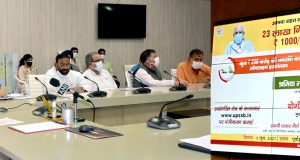 मुख्यमंत्री ने  कर्मकार कल्याण बोर्ड की आपदा राहत सहायता योजना के अन्तर्गत 230 करोड़ रु0 की धनराशि का  हस्तान्तरण किया