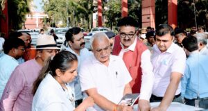 मुख्य सचिव ने ग्राउंड ब्रेकिंग सेरेमनी थ्री के आयोजन स्थल इंदिरा गांधी प्रतिष्ठान का किया स्थलीय निरीक्षण  तथा  आवश्यक निर्देश दिये